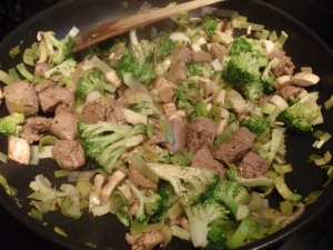 beef and green veg